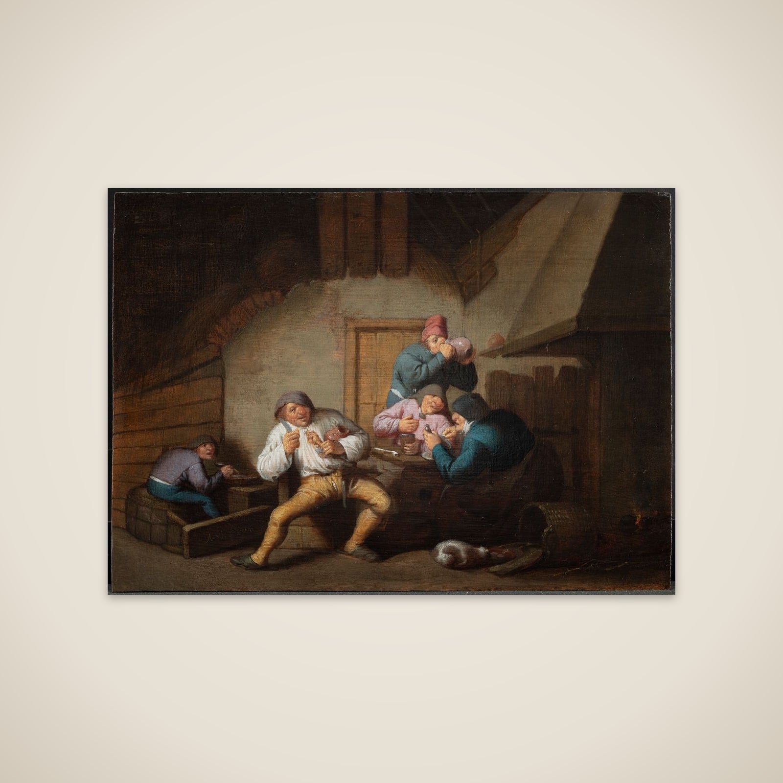 Bønder ved et bord. De fem sanser: Smagssansen unframed print