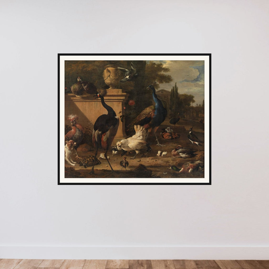 Hønsegården ved et herresæde framed — shown to scale