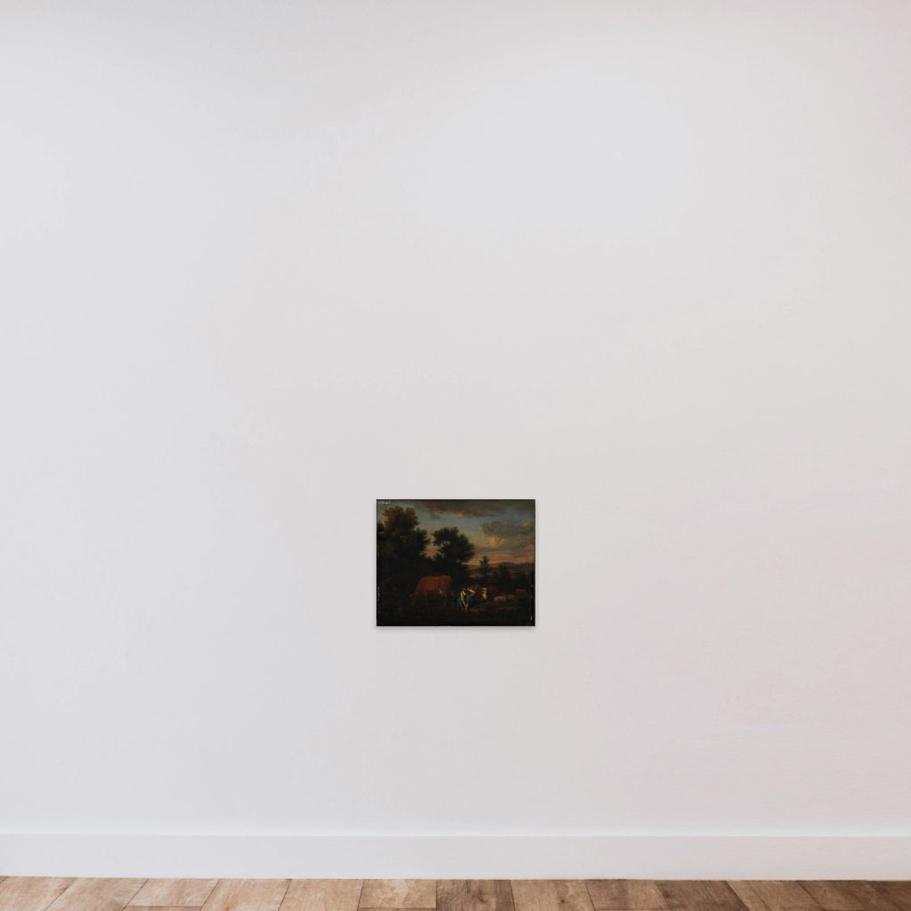 Hyrdinde med kvæg unframed — shown to scale