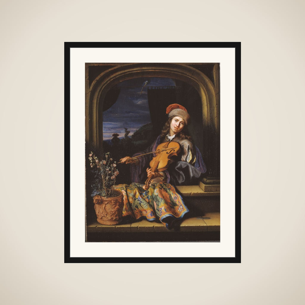 En violinspiller framed