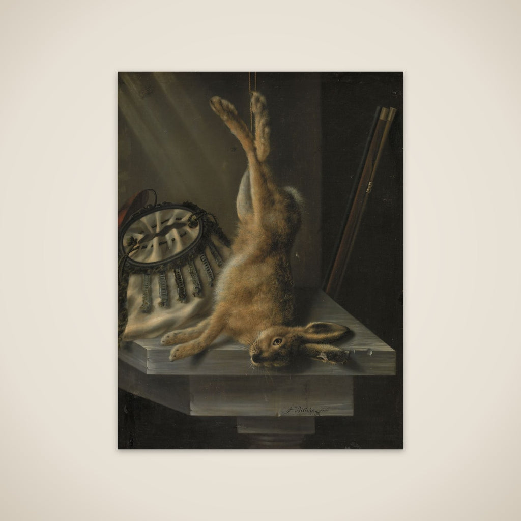 En død hare unframed print