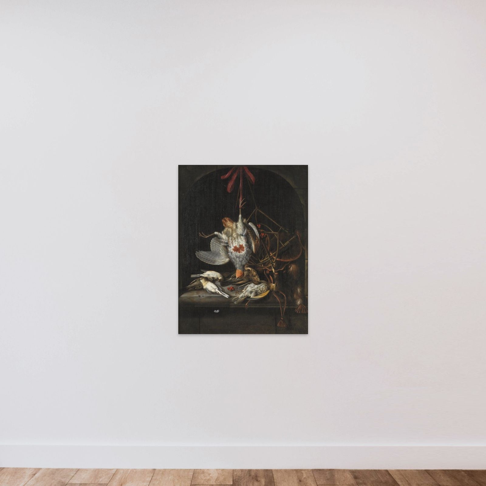 Dødt fuglevildt unframed — shown to scale