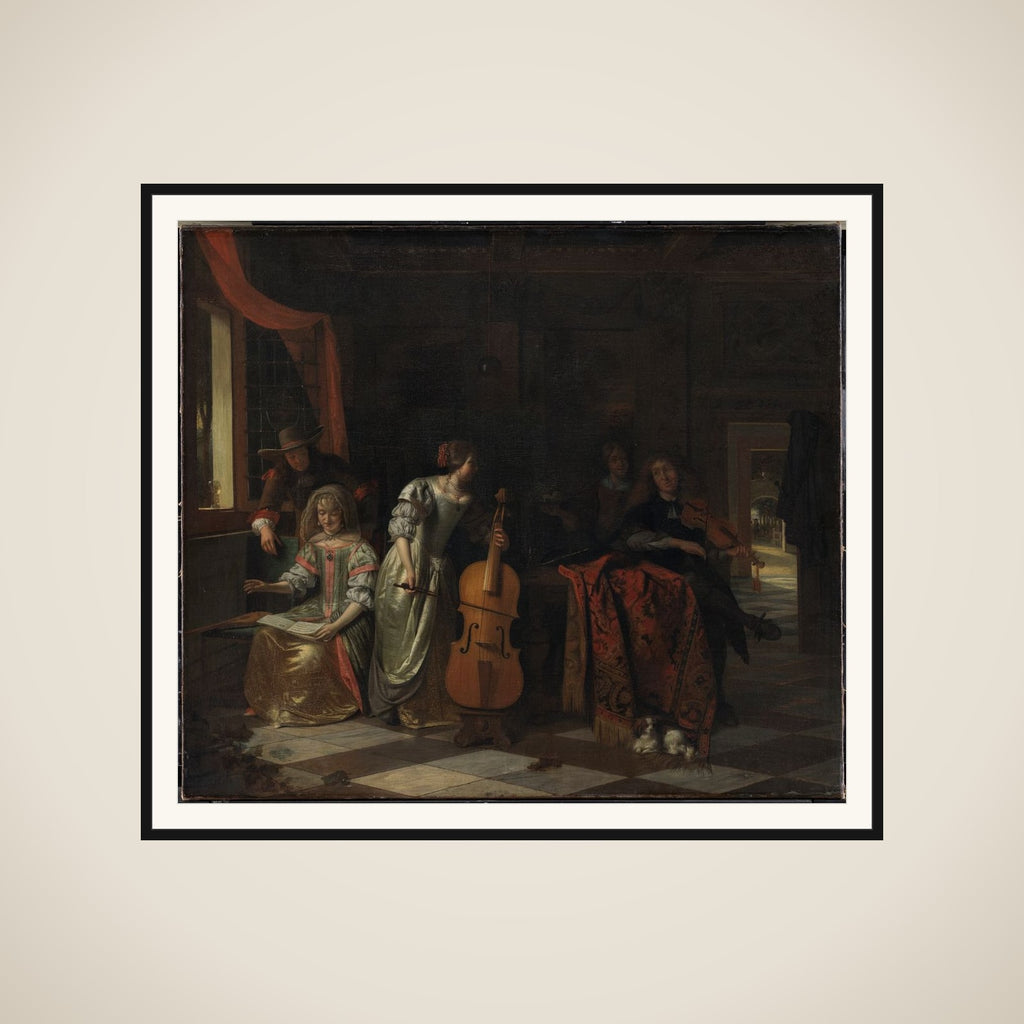 Musicerende selskab framed