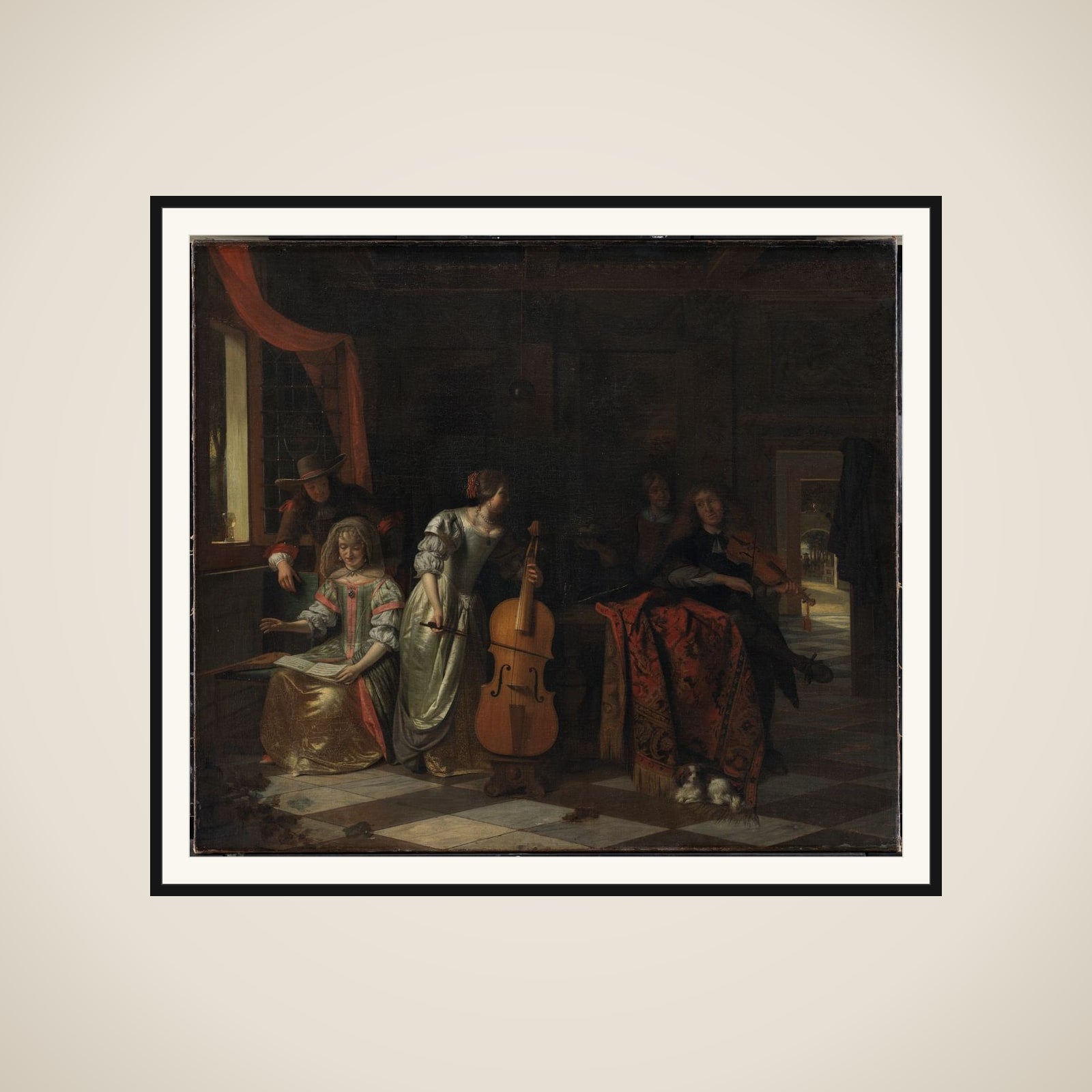 Musicerende selskab framed