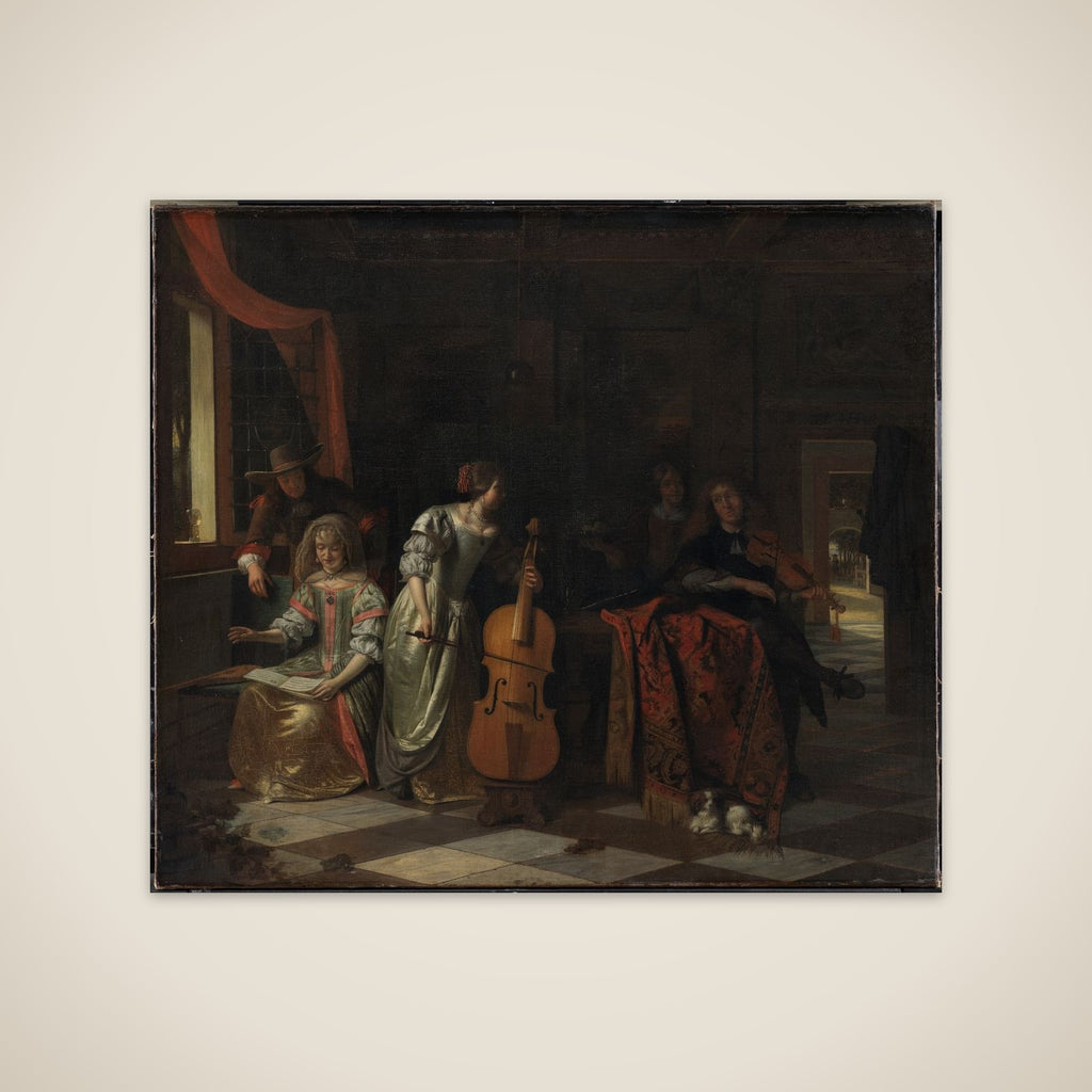 Musicerende selskab unframed print