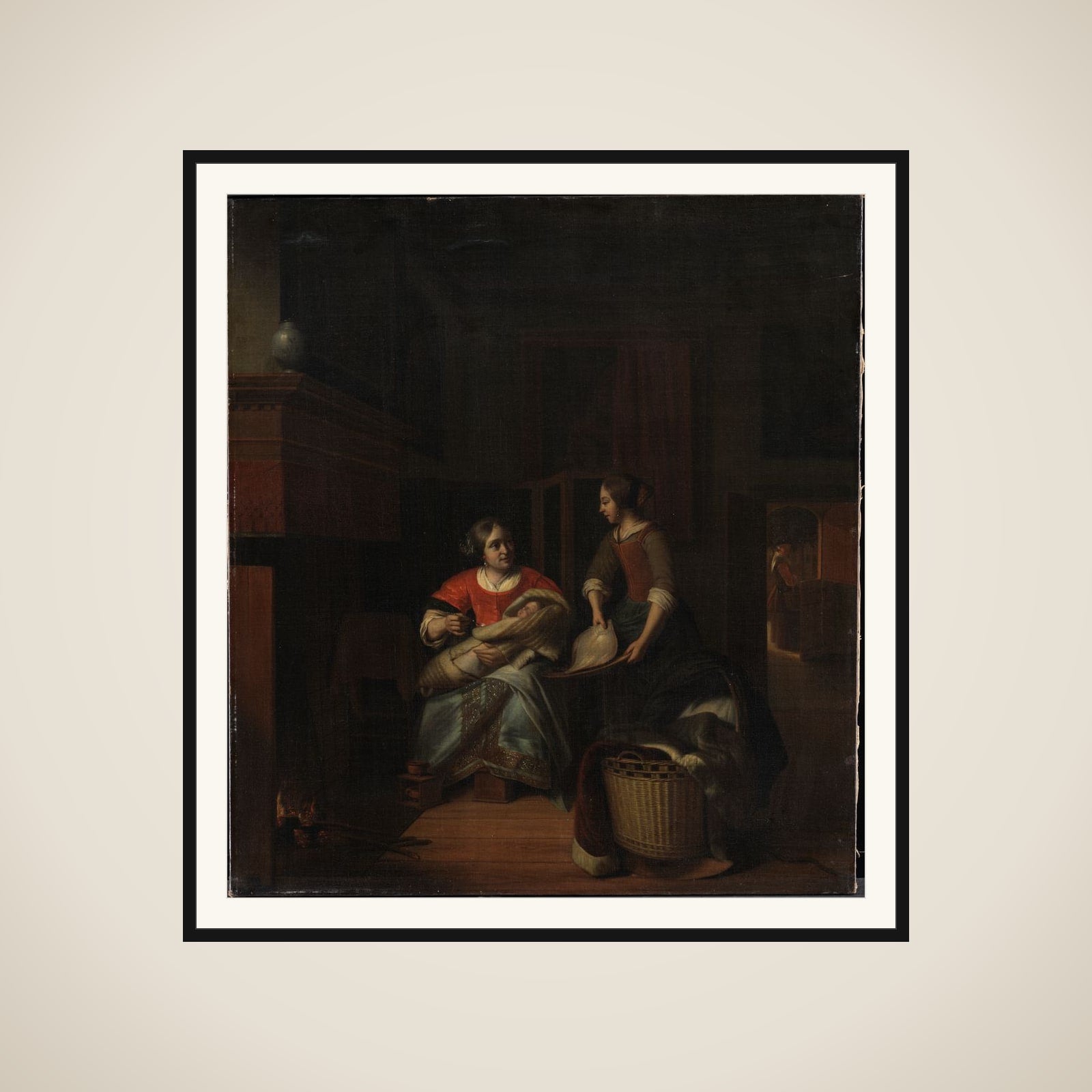 Husmoderen giver pigen besked framed