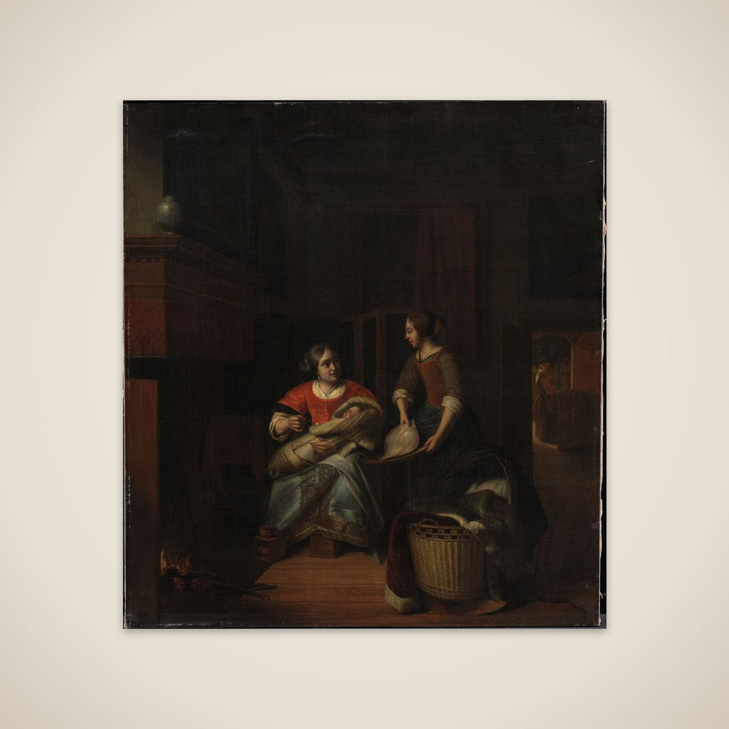Husmoderen giver pigen besked unframed print
