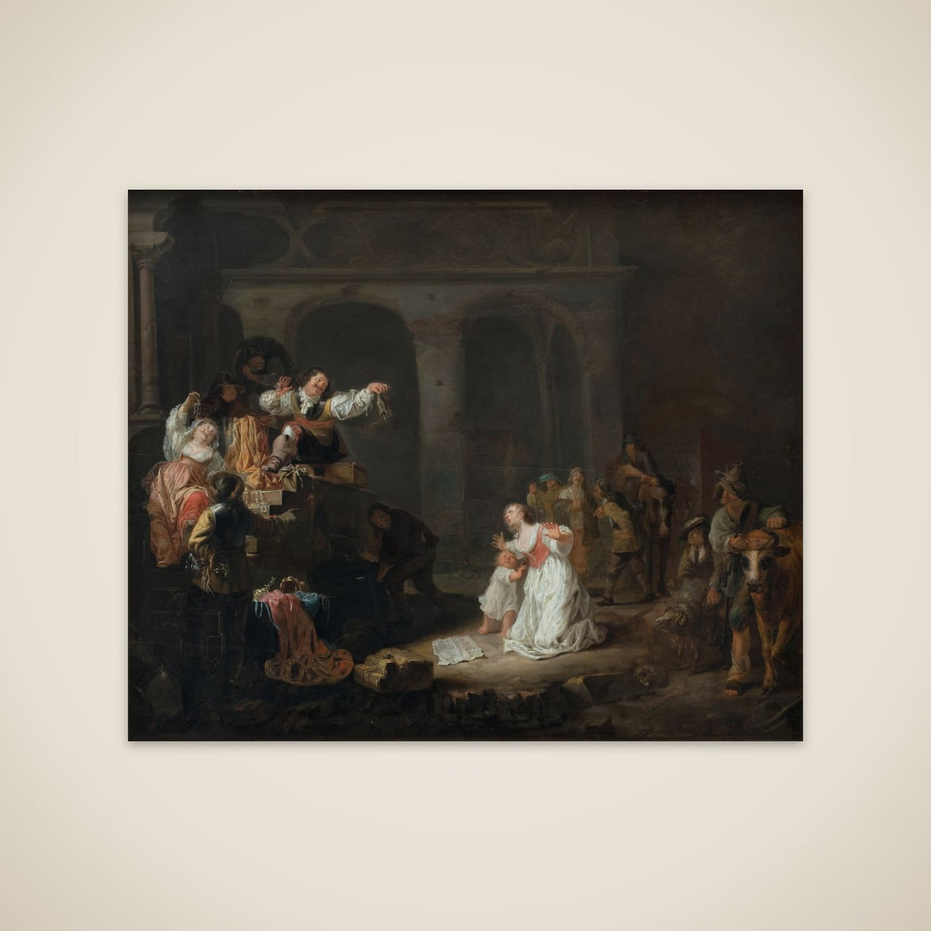 Et herresædes plyndring unframed print