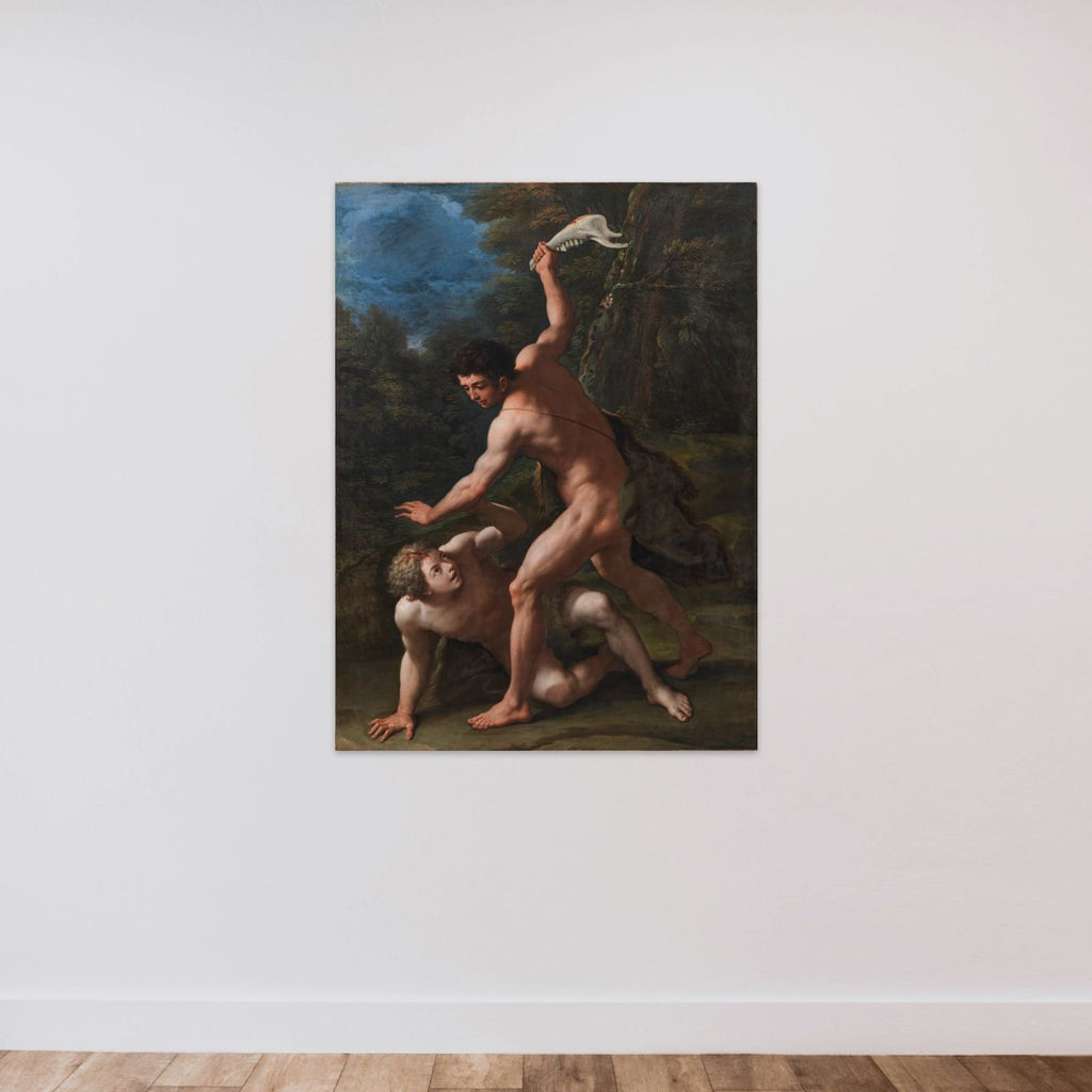 Kain dræber Abel unframed — shown to scale
