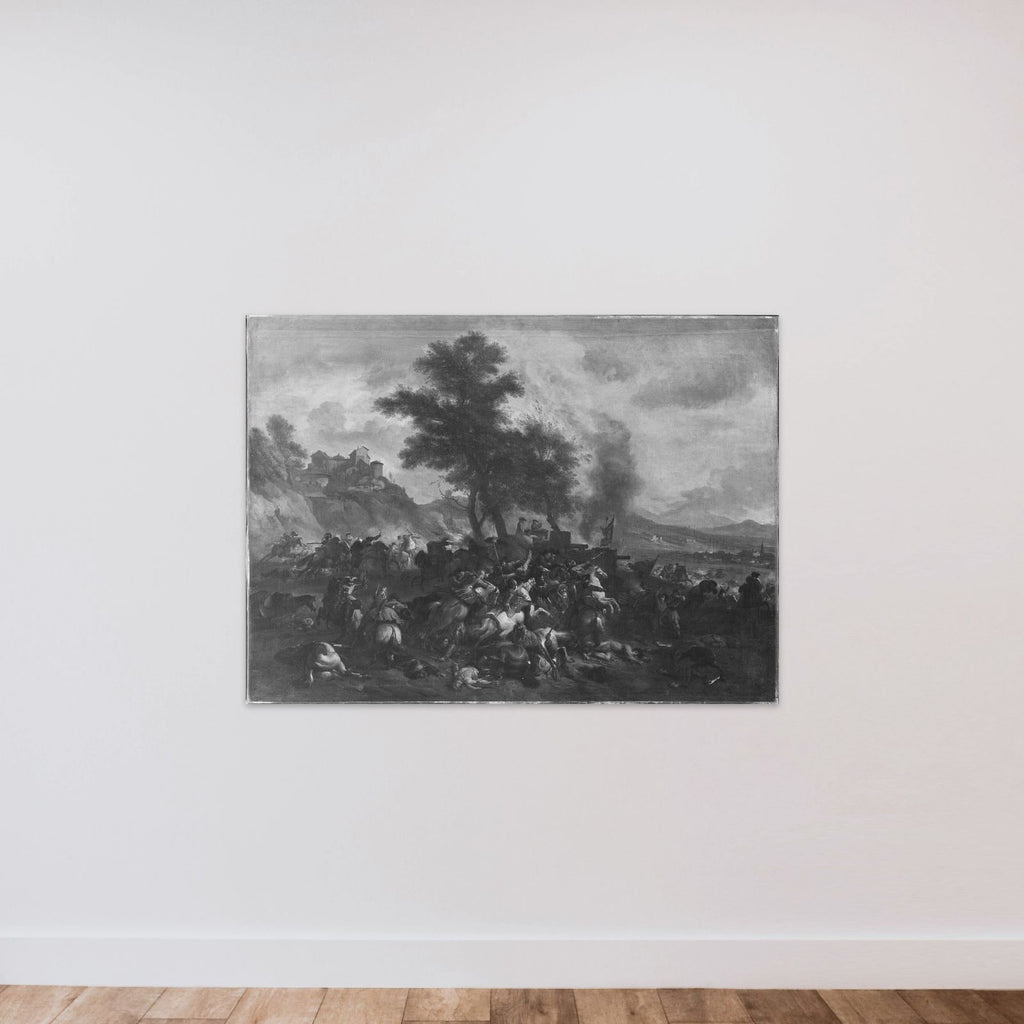 Prins Eugens slag ved Schellenberg unframed — shown to scale