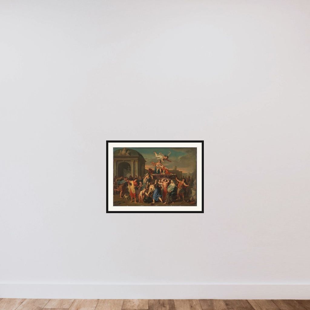 Didos død framed — shown to scale