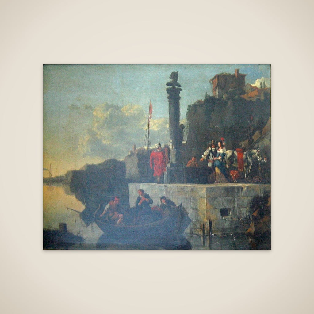 Italiensk søhavn unframed print