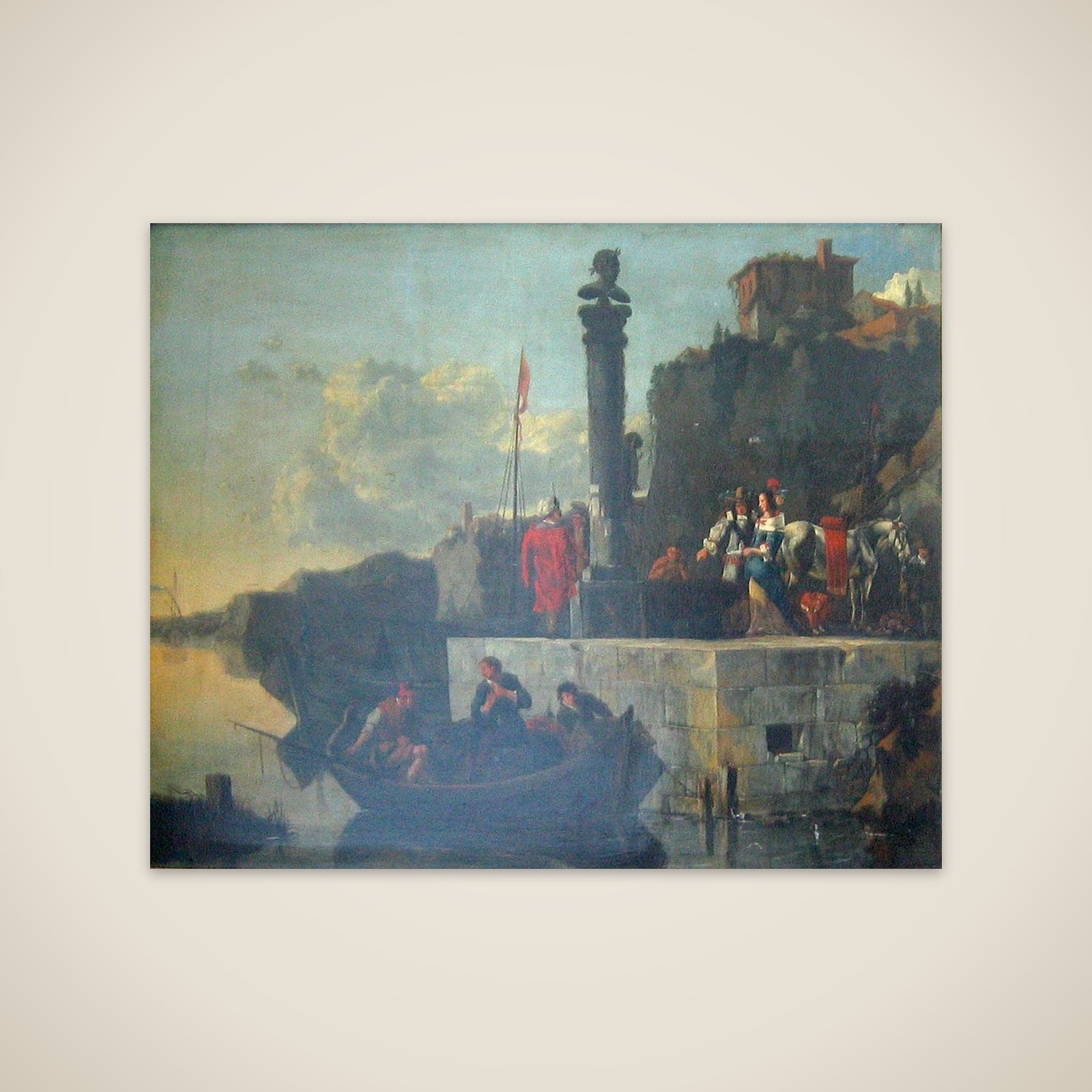 Italiensk søhavn unframed print