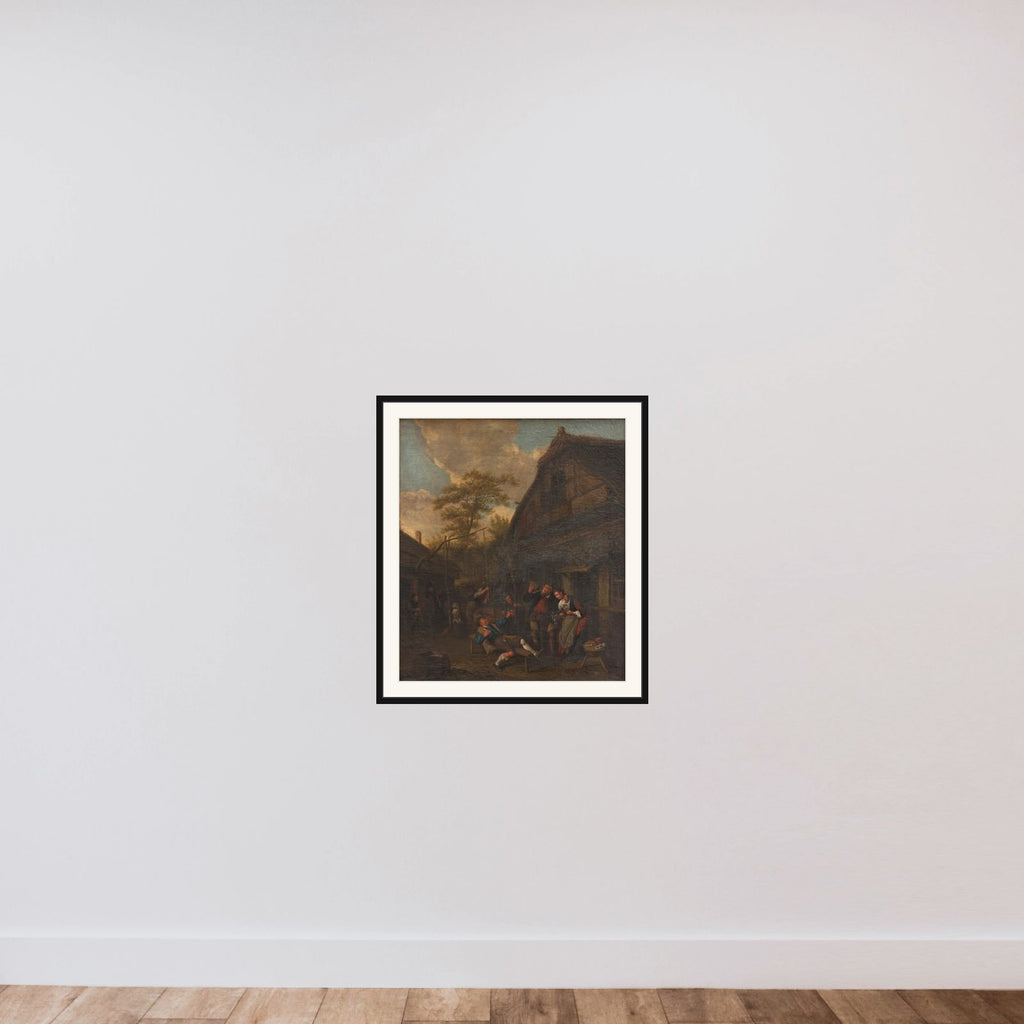 Bønder uden for en kro framed — shown to scale