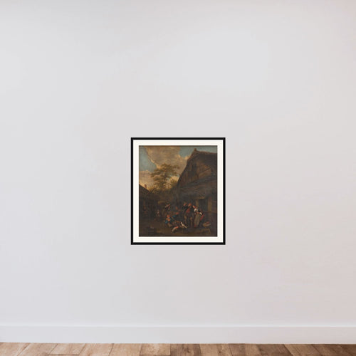 Bønder uden for en kro framed — shown to scale