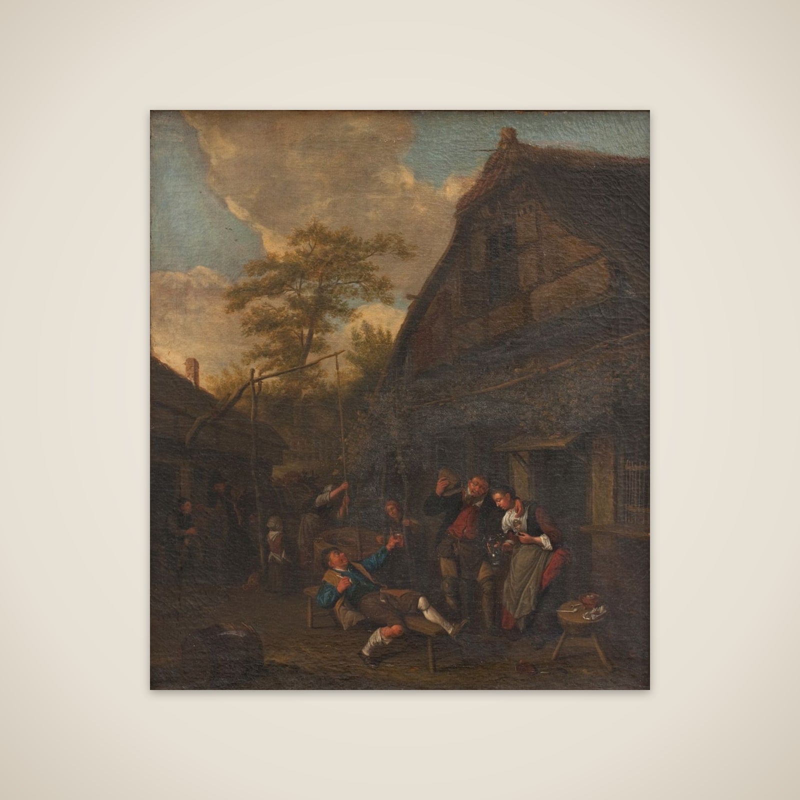 Bønder uden for en kro unframed print