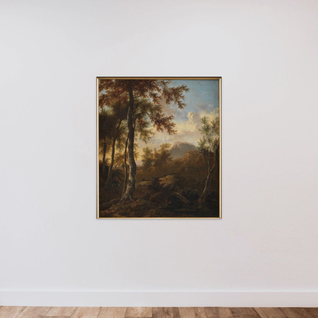 Landskab i en bjergegn unframed — shown to scale