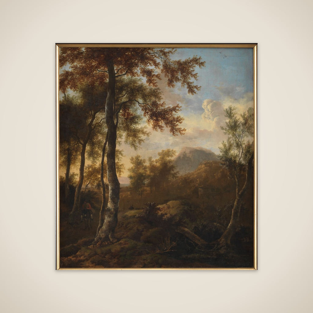 Landskab i en bjergegn unframed print