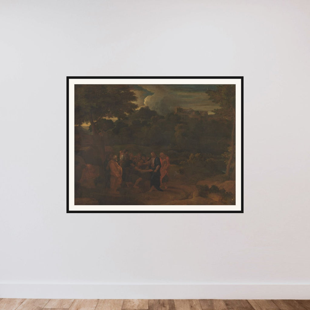 Kristus helbreder de to blinde ved Jericho framed — shown to scale