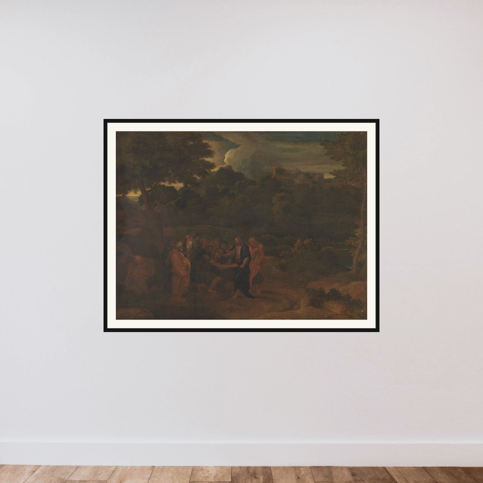 Kristus helbreder de to blinde ved Jericho framed — shown to scale