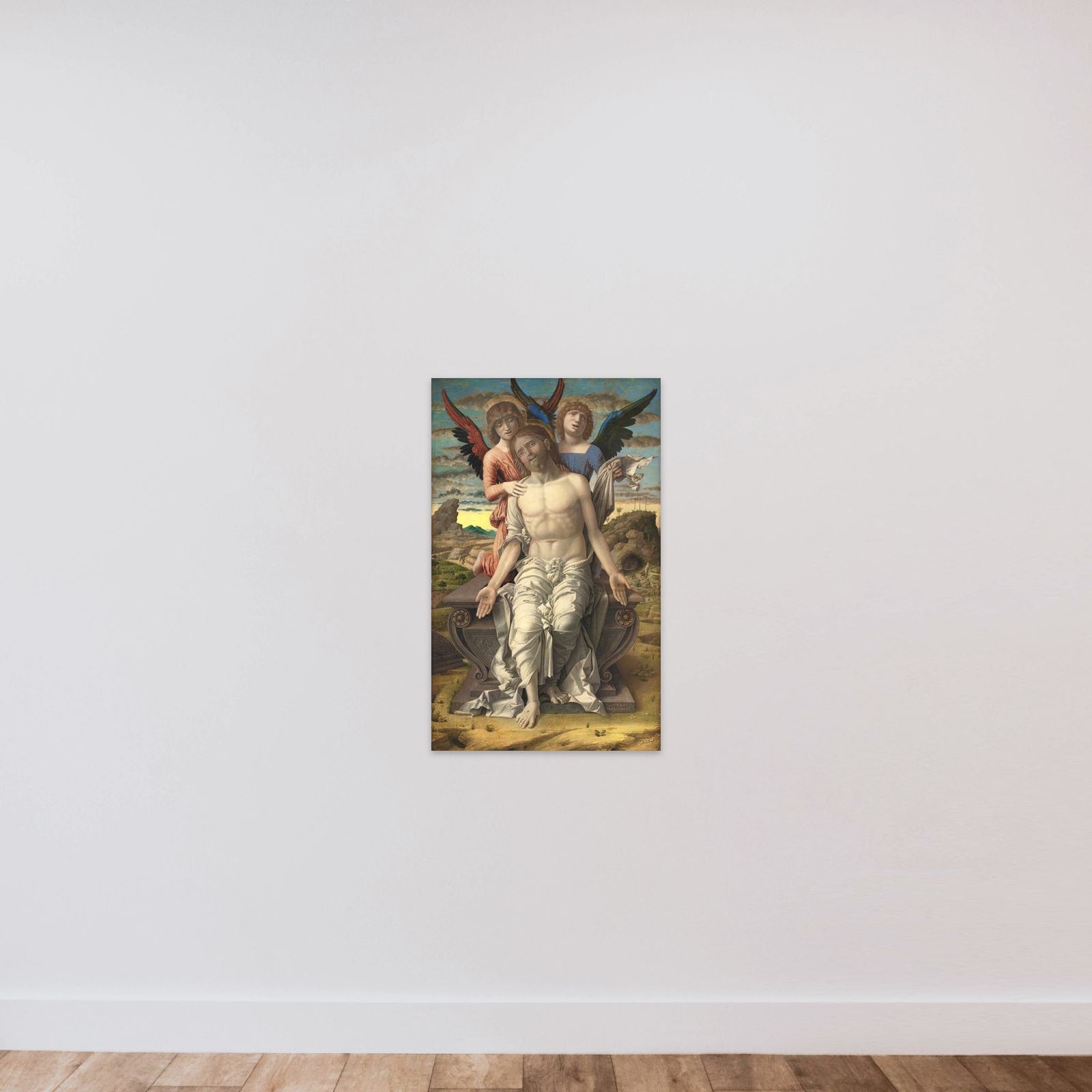 Kristus som den lidende frelser unframed — shown to scale