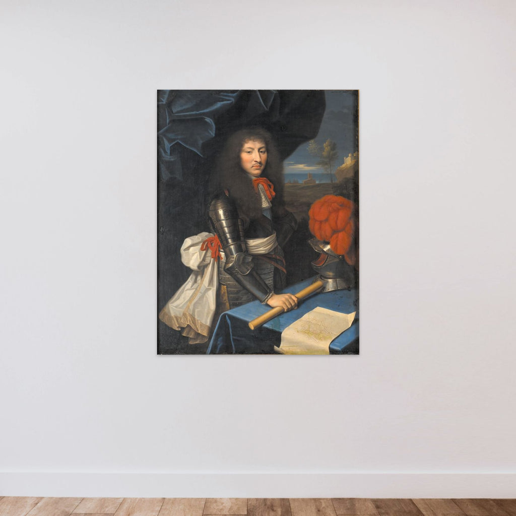 Louis XIV som ung unframed — shown to scale