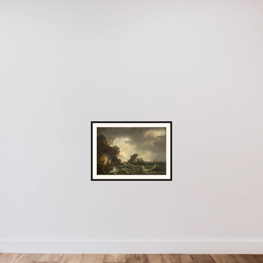 Et skibbrud framed — shown to scale
