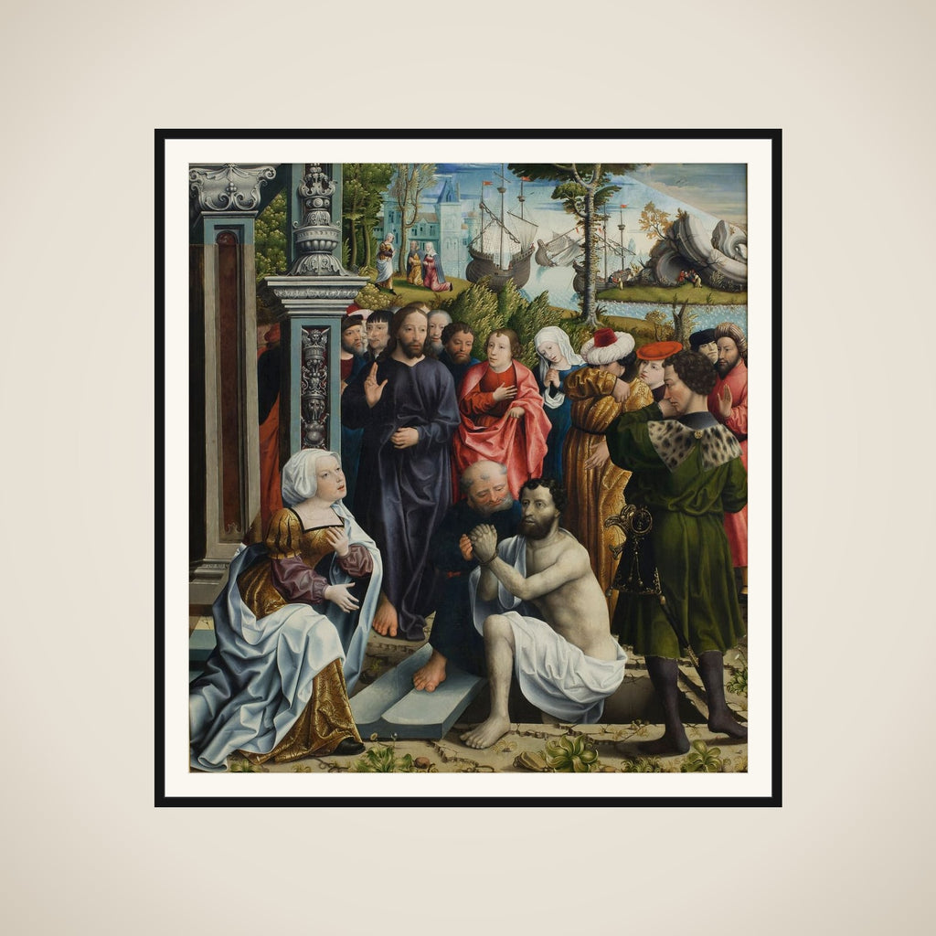Lazarus' opvækkelse framed