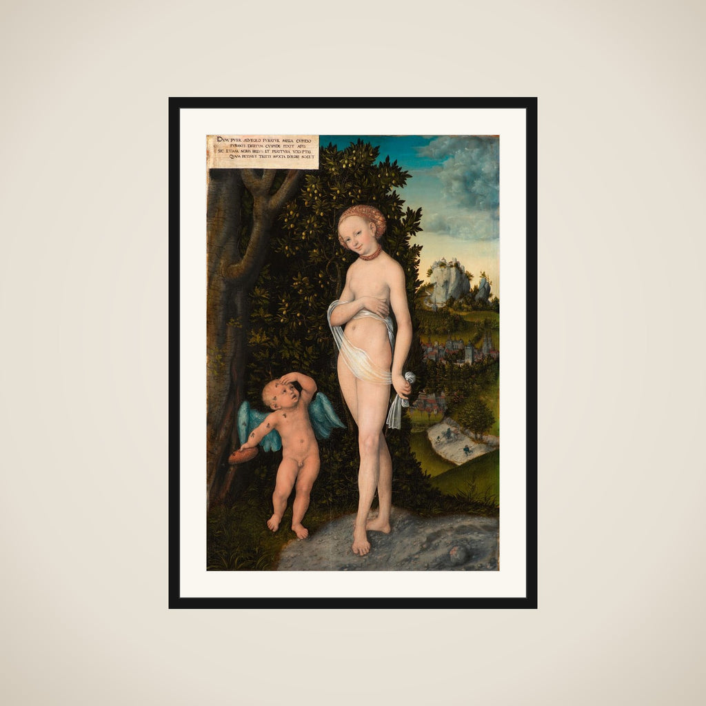 Venus og Cupido som honningtyv framed