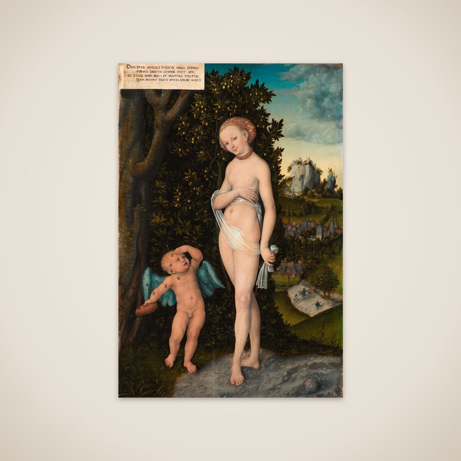Venus og Cupido som honningtyv unframed print