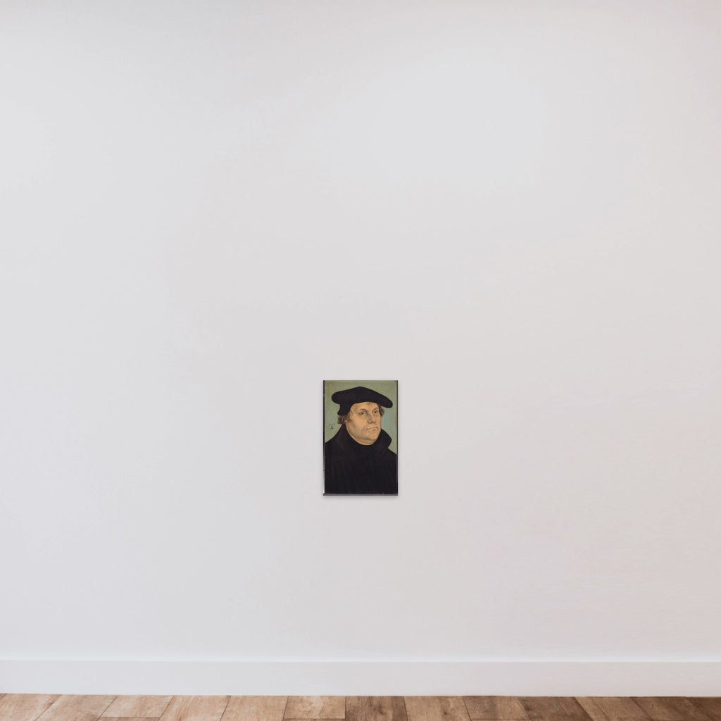Portræt af Martin Luther unframed — shown to scale