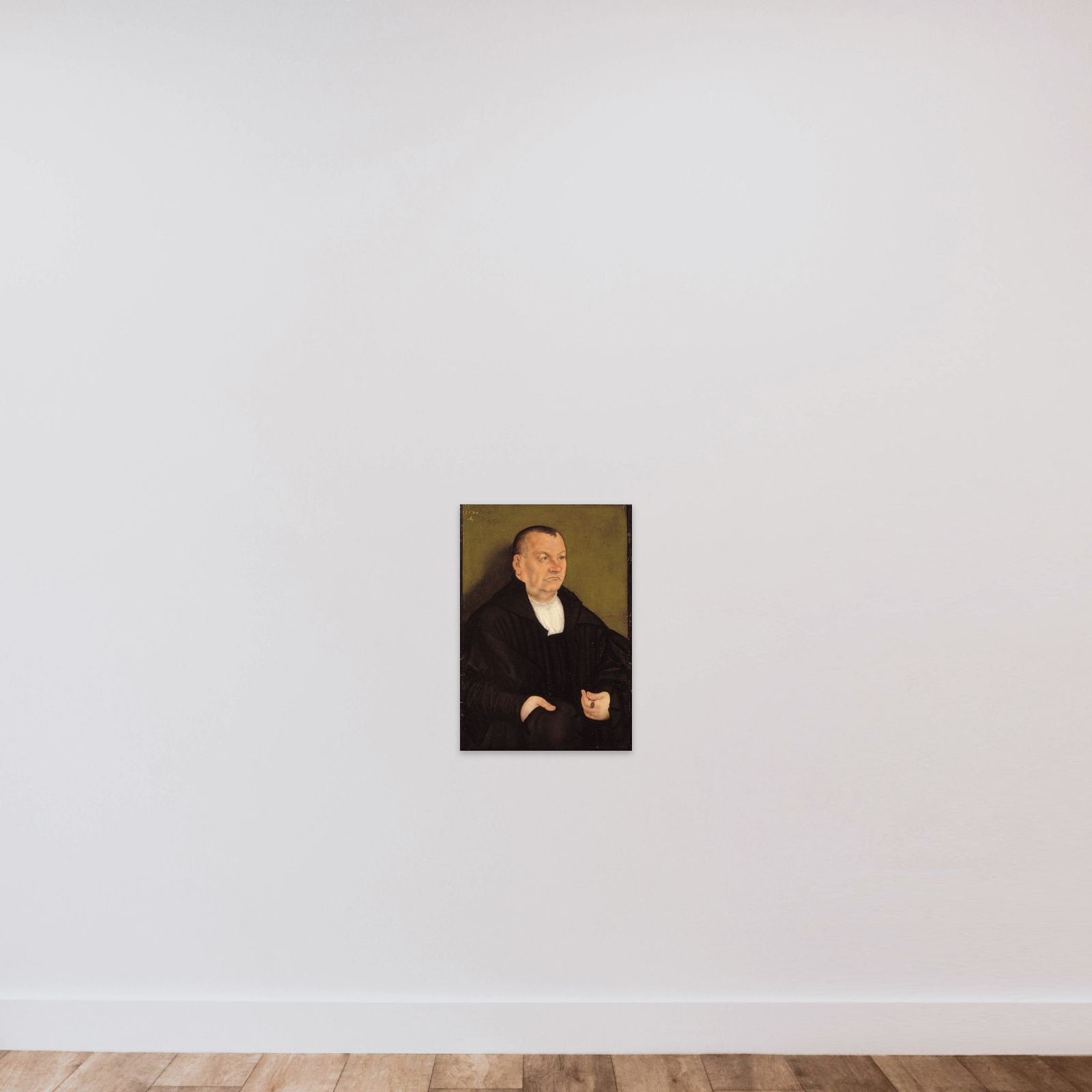 Mandsportræt. Muligvis Erik Eriksen Banner unframed — shown to scale
