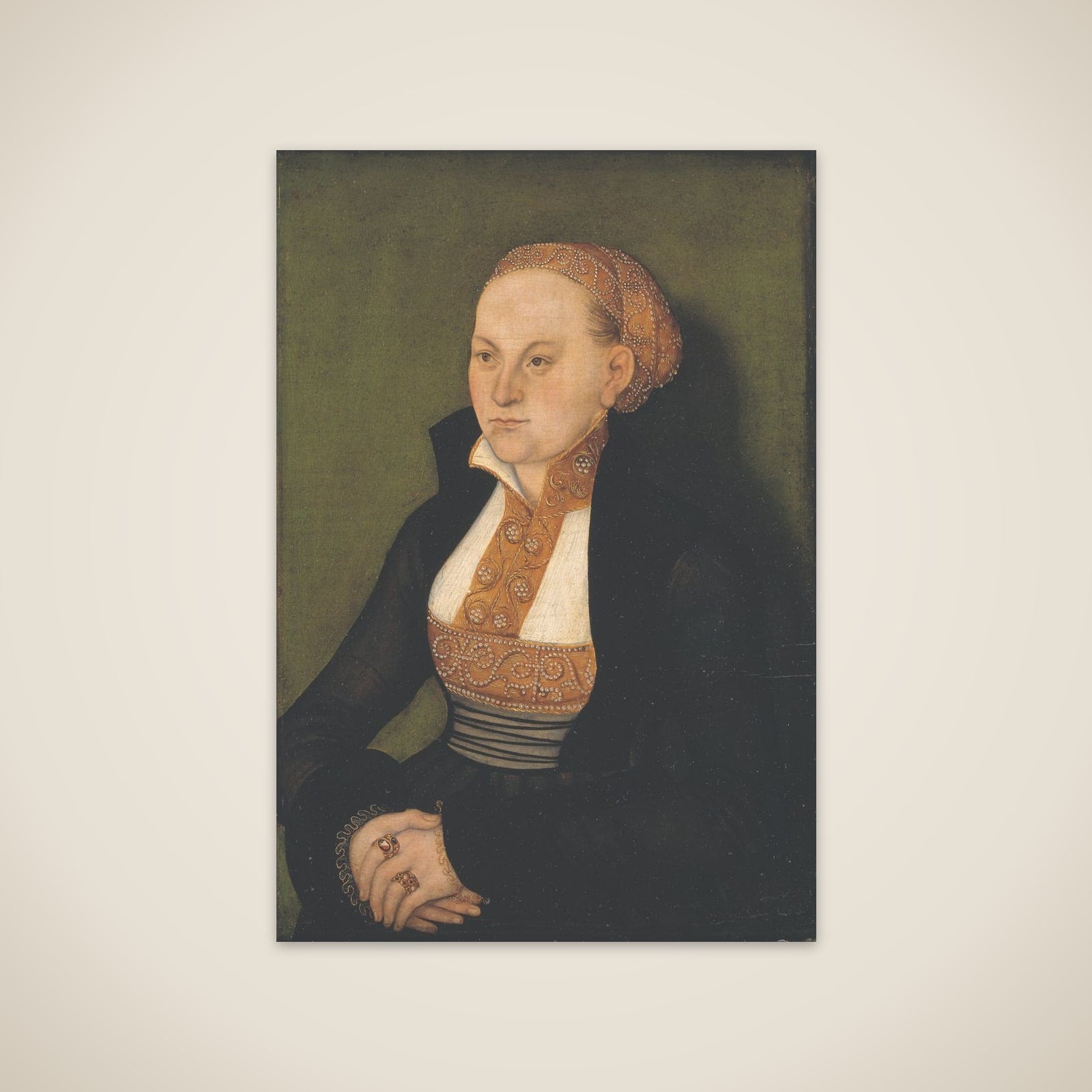 Kvindeportræt. Muligvis Margrete Gyldenstierne. unframed print