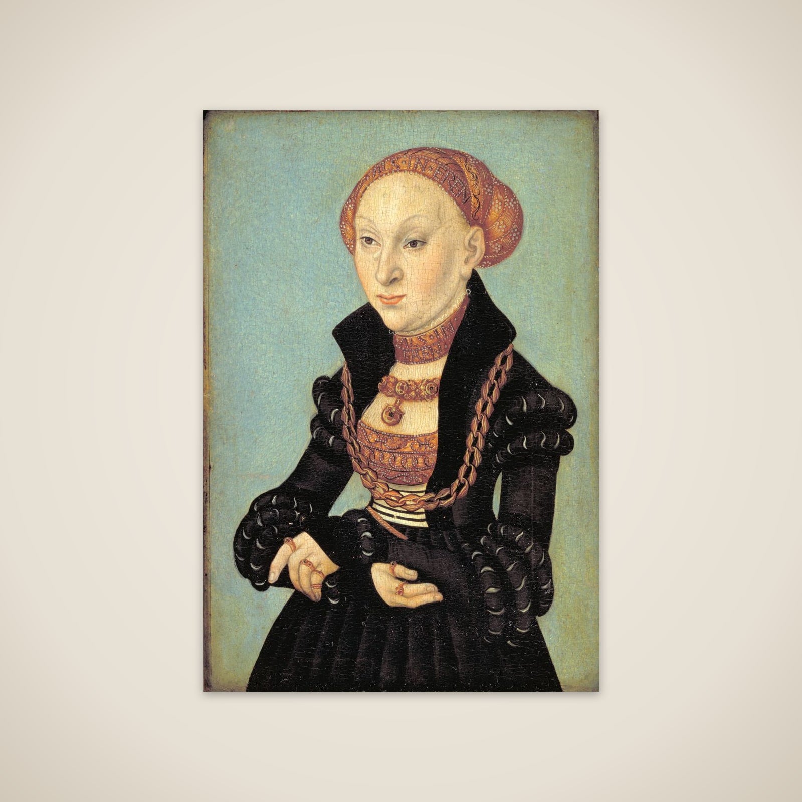 Portræt af kurfyrstinde Sibylla af Sachsen (1510-1569) unframed print