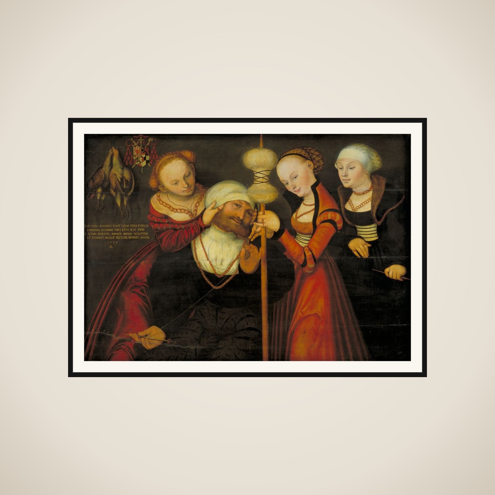 Herkules hos Omphale framed