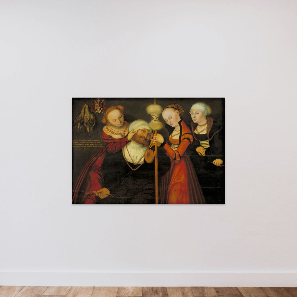 Herkules hos Omphale unframed — shown to scale