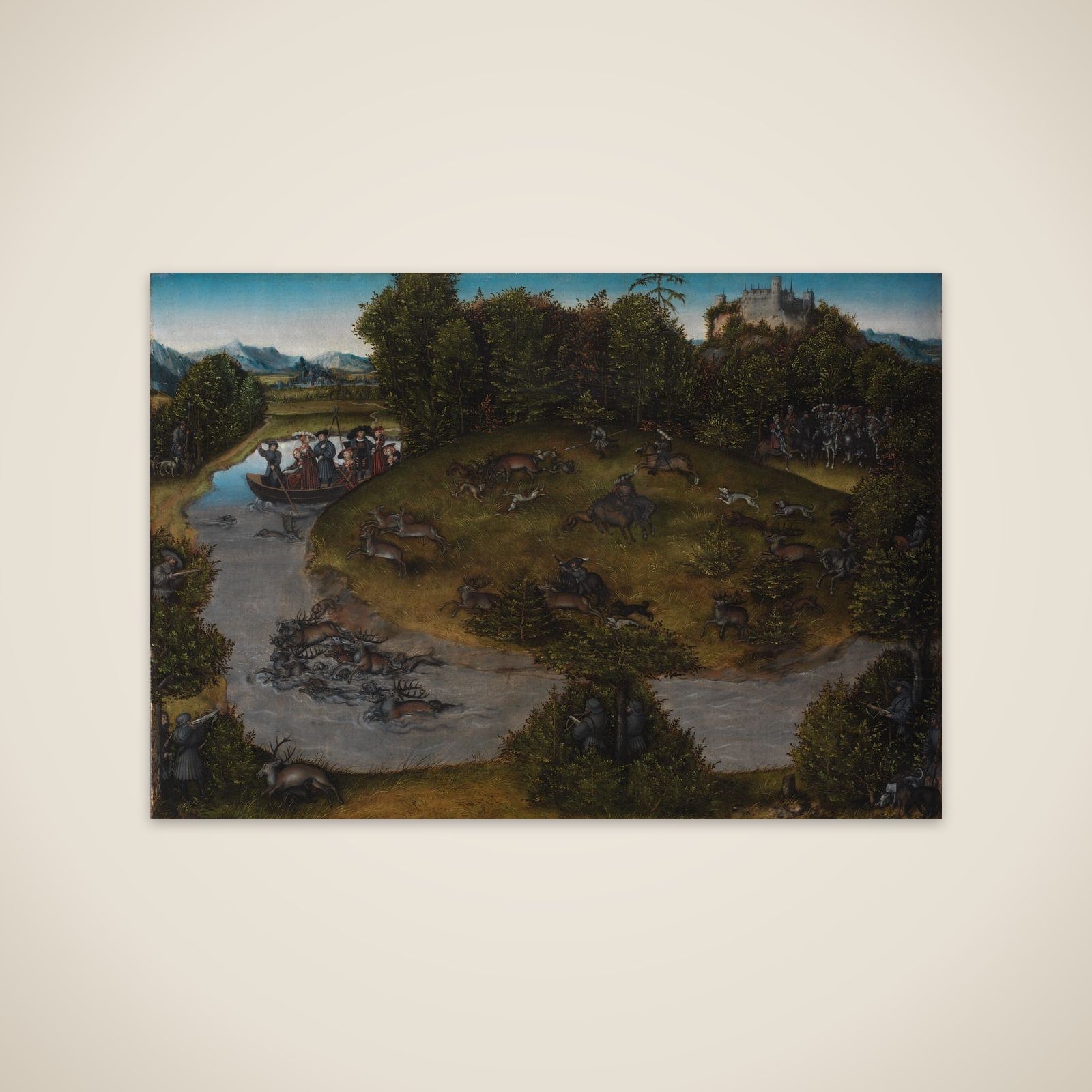 Kurfyrst Frederik den Vise (1463-1525) af Sachsens jagt unframed print