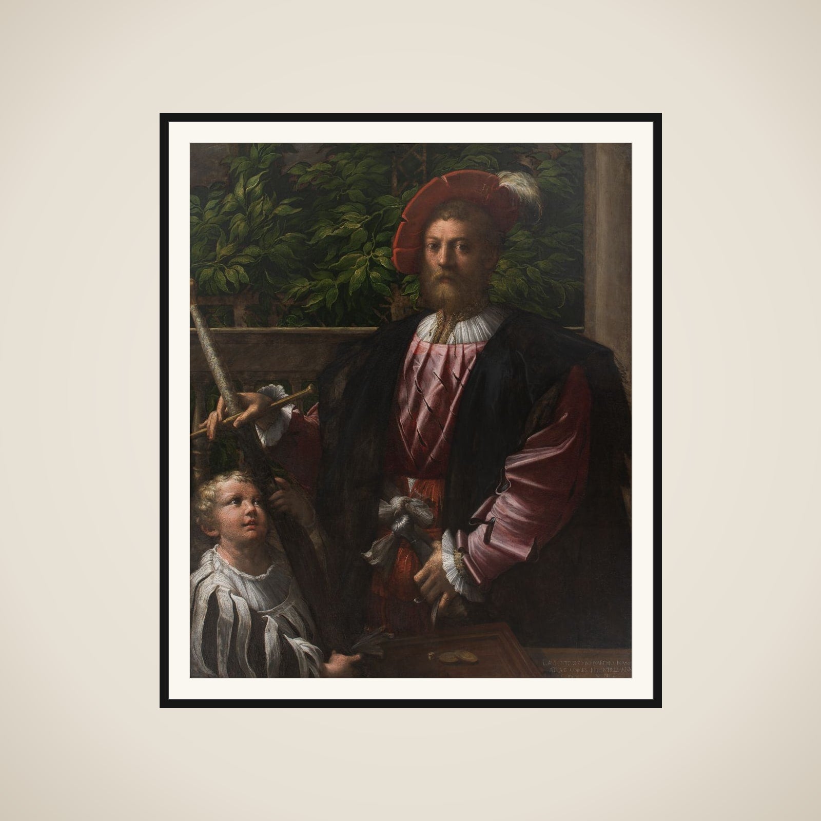 Portræt af Lorenzo Cybo framed