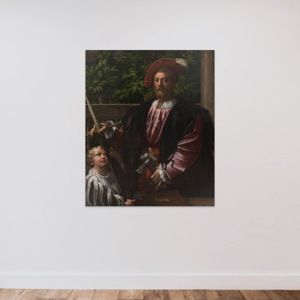 Portræt af Lorenzo Cybo unframed — shown to scale