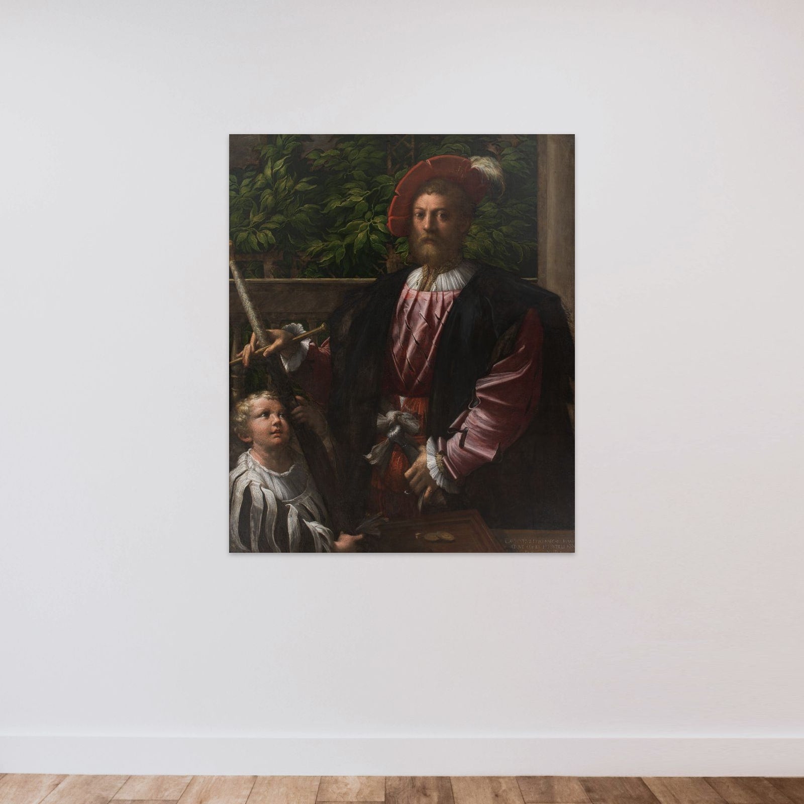 Portræt af Lorenzo Cybo unframed — shown to scale