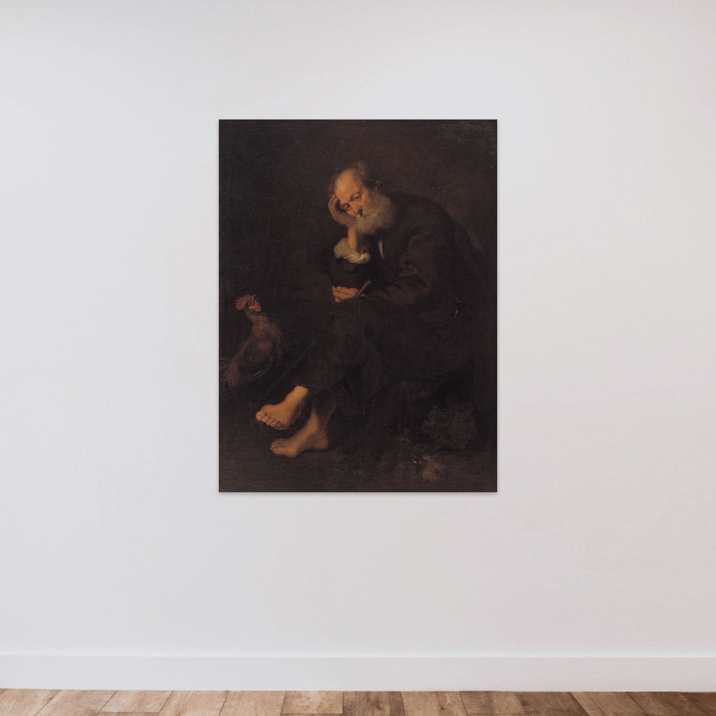 Den angrende Peter unframed — shown to scale