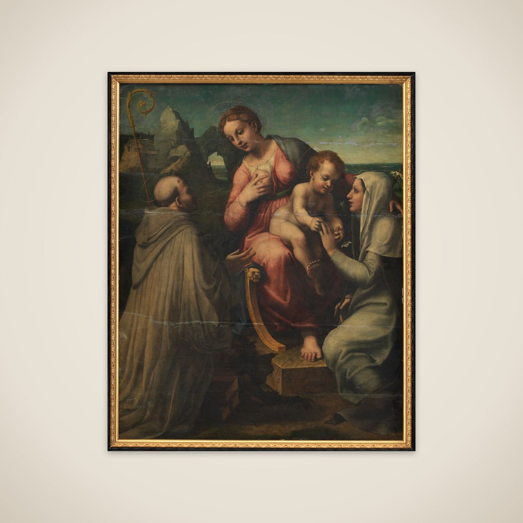 Madonna med Barnet mellem helgener unframed print
