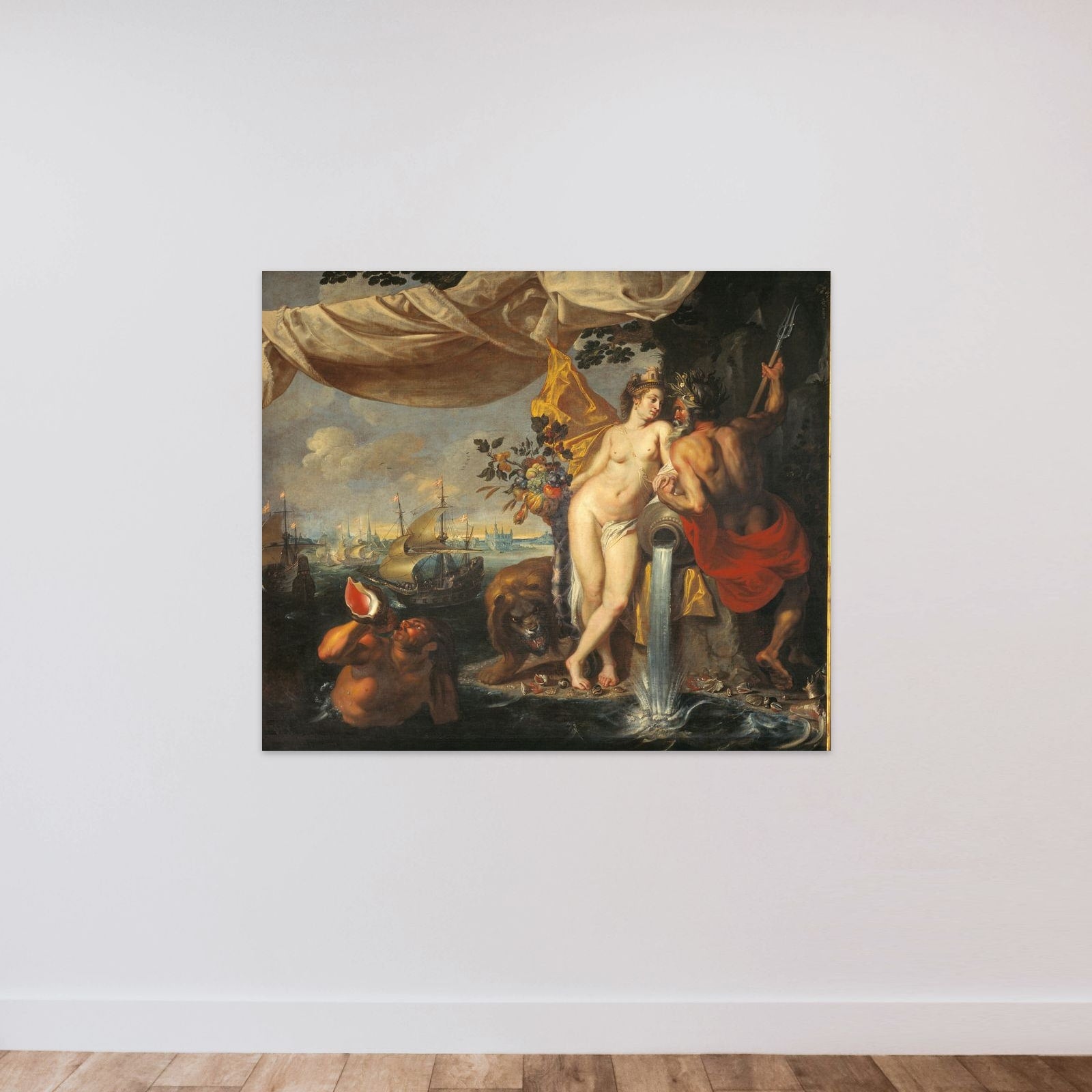 Allegori på Øresund unframed — shown to scale