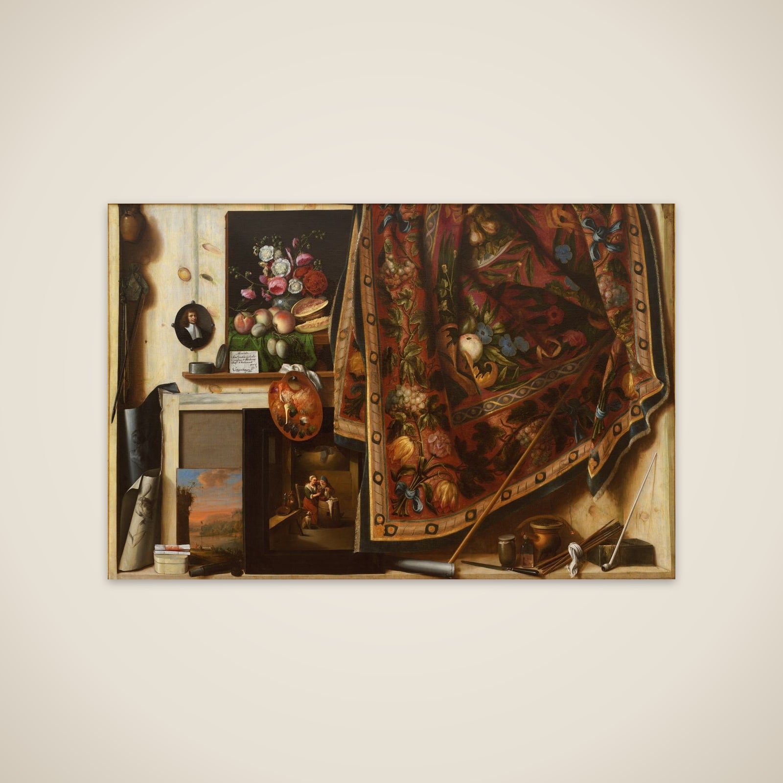 Trompe l'oeil. Skab fra kunstnerens atelier unframed print