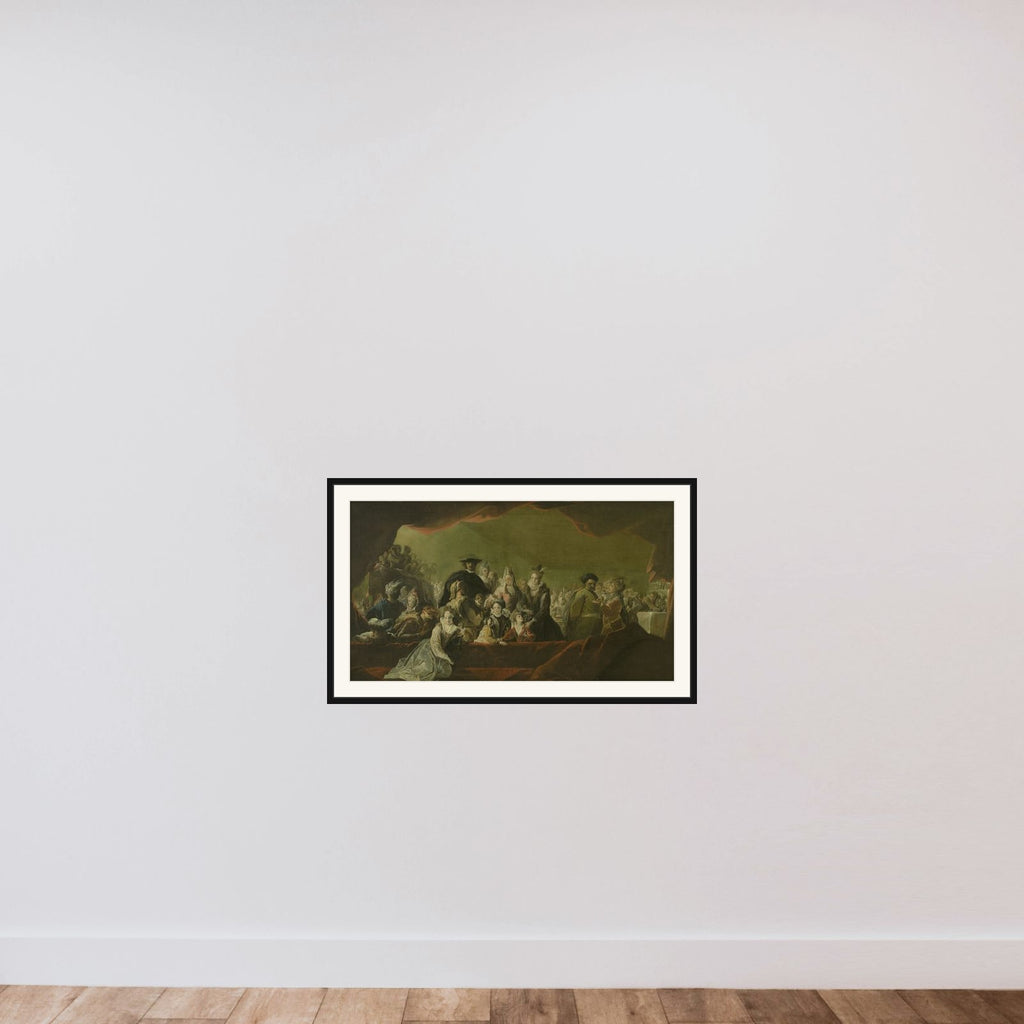 Et maskebal framed — shown to scale