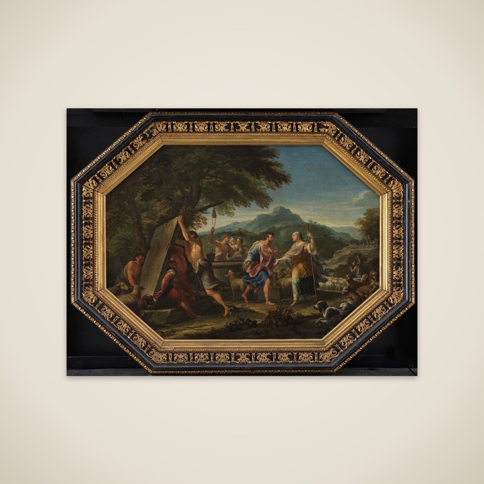 Jakob møder Rakel ved brønden uden for byen Haran unframed print