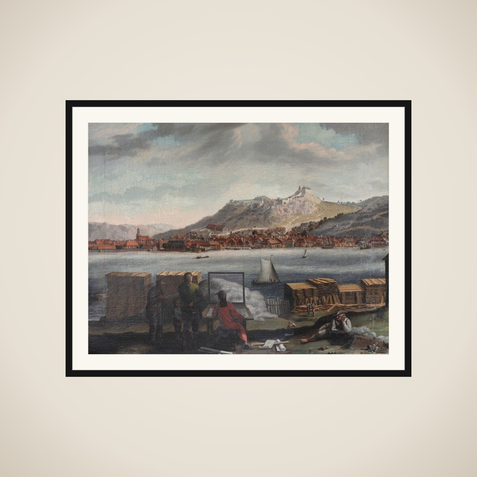 Udsigt af Frederikshald framed