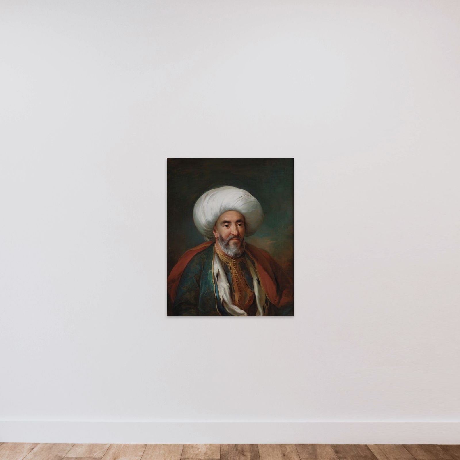 Portræt af Mahmud Agas, tripolitansk gesandt i København unframed — shown to scale