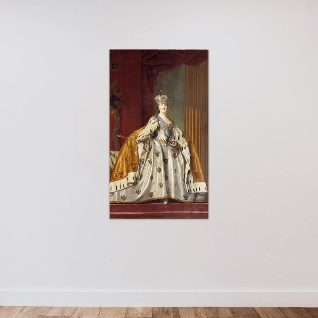 Katharina II af Rusland i kroningsdragt unframed — shown to scale