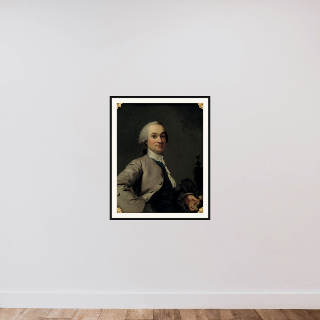 Kunstdrejer og kunstkammerforvalter Lorenz Spengler framed — shown to scale